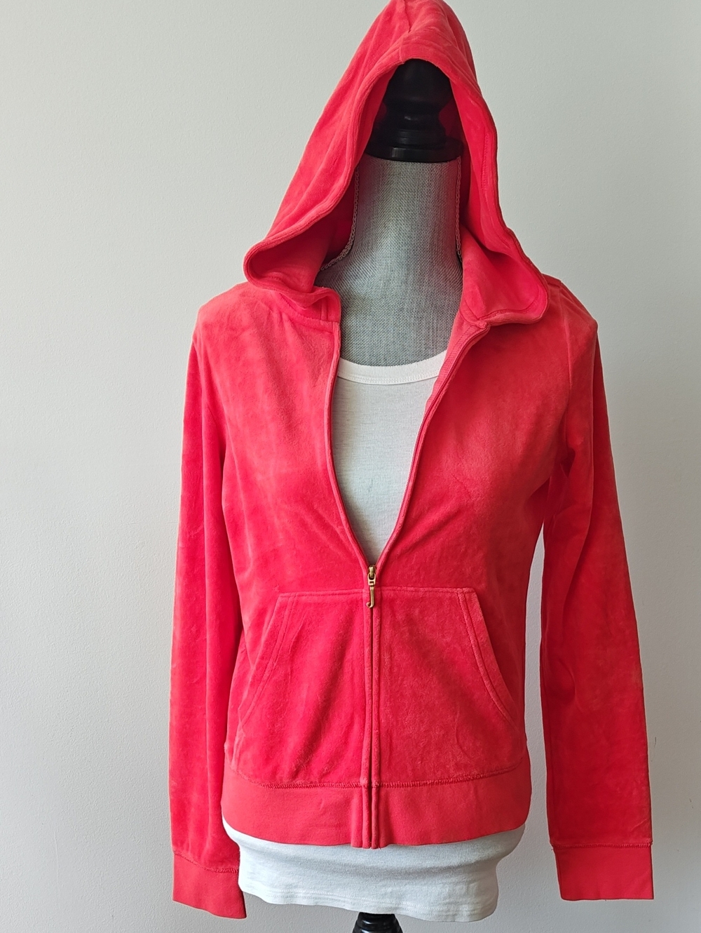 Juicy Couture Velour Hoodie Orange Size L